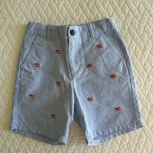 Janie and Jack American Flag embroidered Shorts, size 6